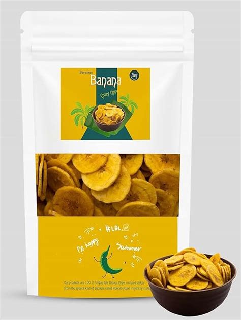Borassus Kerala Banana Chips 450 Grams | Namkeen Authentic Plantain ...