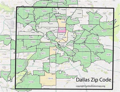 Dallas Zip Code 的图像结果