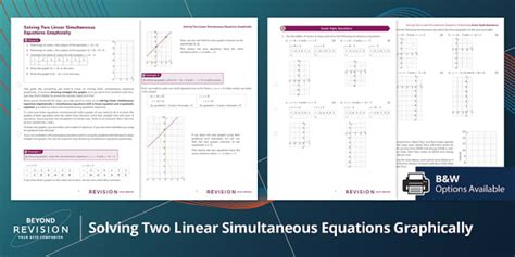 👉 Solving Linear Simultaneous Equations Graphically
