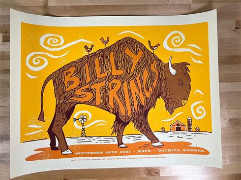Billy Strings - 2021 Andy Bird poster Wichita, KS – Sold Out Posters