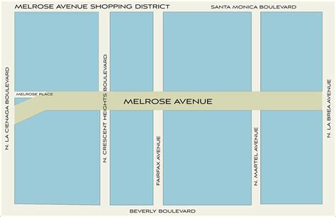 MAP | Melrose Avenue Shopping, Dining & Travel Guide