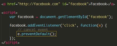 preventDefault in JavaScript 的图像结果