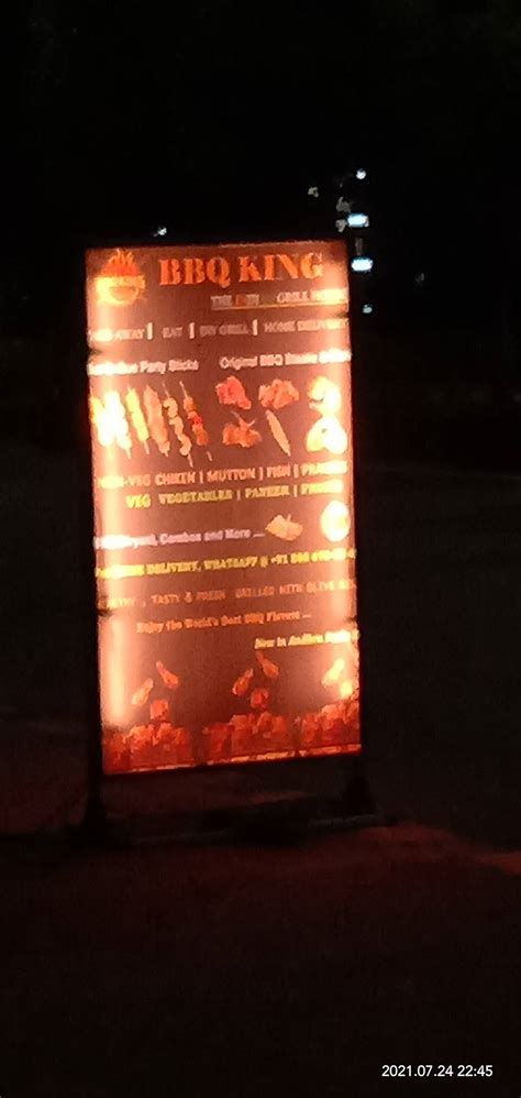 Menu at BBQ King, Tenali