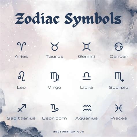 Zodiac sign font symbols - JessicaGMendoza.com