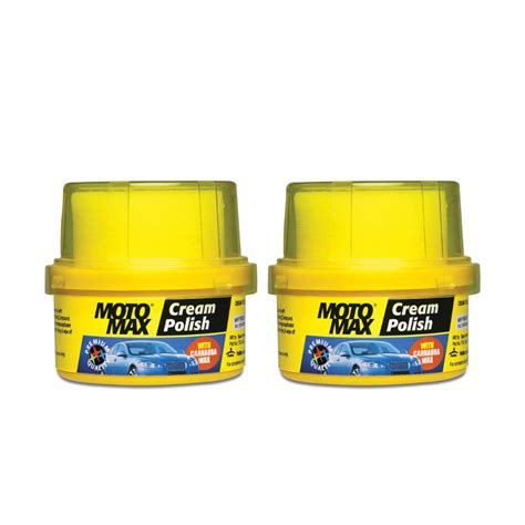 Motomax Cream Polish (60 gm),Pack of 2, with Carnuba Wax|Clean Polish ...