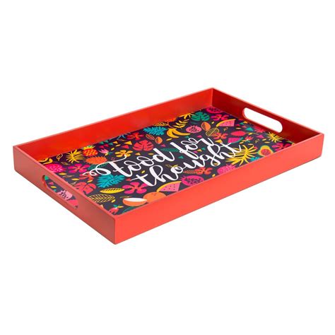 Chumbak Food for Thought Rectangular Tray : Amazon.in: Home & Kitchen