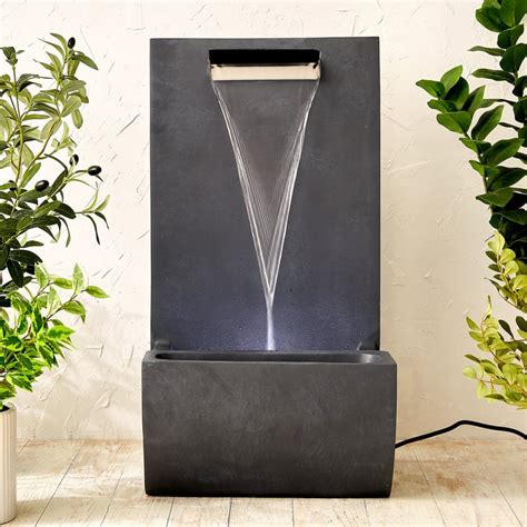 Buy Cascade Modern Polyresin Mini Falls Water Fountain - 38x34x70cm ...