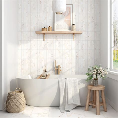 2.25" x 9" CALACATTA VAGLI BRUSHED & PILLOWED EDGE - FIELD TILE ...