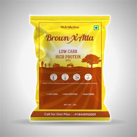 NutroActive BrownXatta Atta High Protein & Low Carb Keto Friendly ...