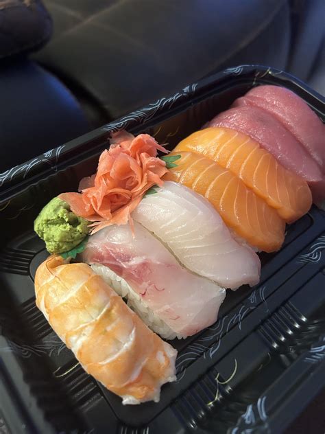 Yellowtail Tuna Sushi Close Up Of Specialty High End Yellowfin Tuna