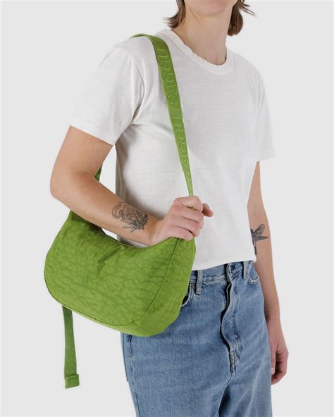 Green Juice Medium Nylon Crescent Bag
