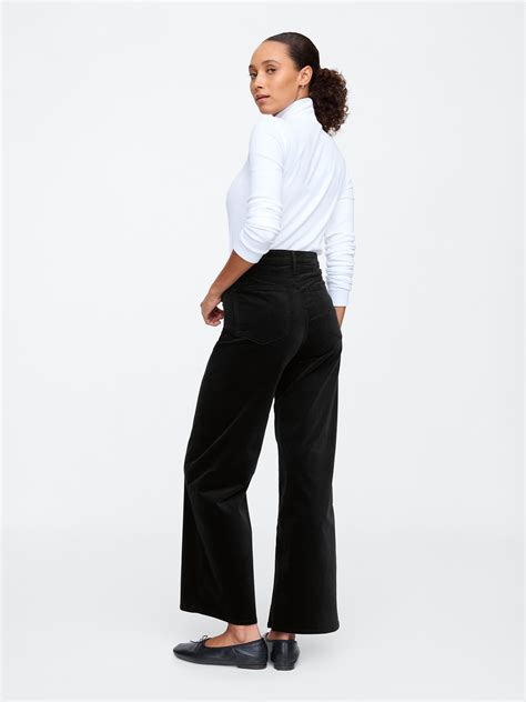 High Rise Velvet Wide-Leg Pants | Gap Factory