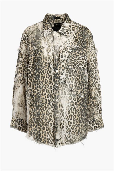 Bluse Shredded Seam in Bleached Leopard – anitahass.com
