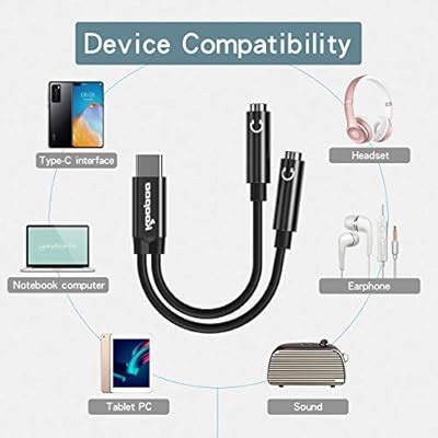 KOOPAO USB C to 3.5mm Aux Audio Headphone Splitter, India | Ubuy