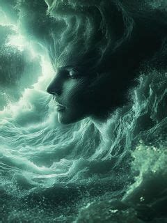 Download wallpaper 240x320 girl, face, sea, waves, art old mobile, cell ...