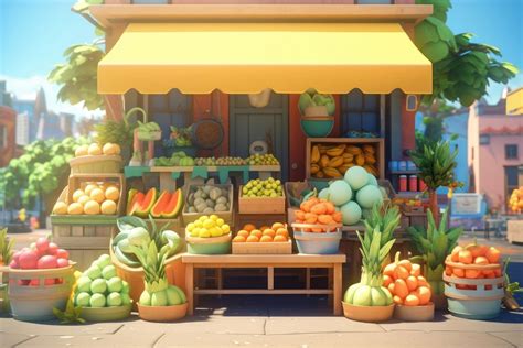 Fruit Store Cartoon 的图像结果