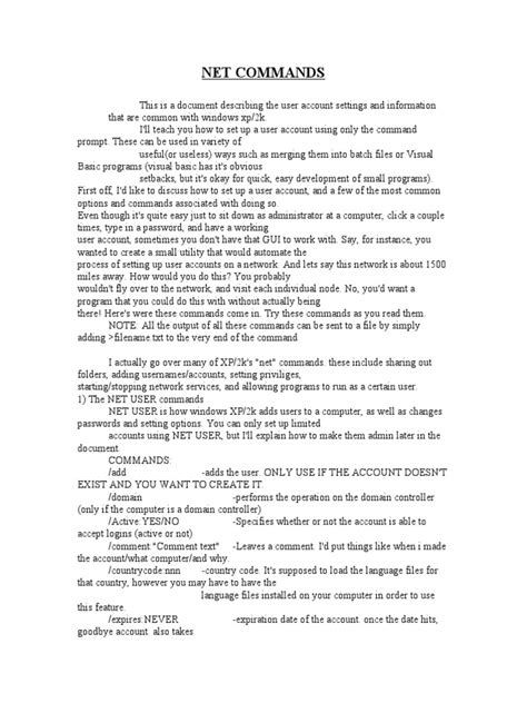 Image result for Commande Net Windows