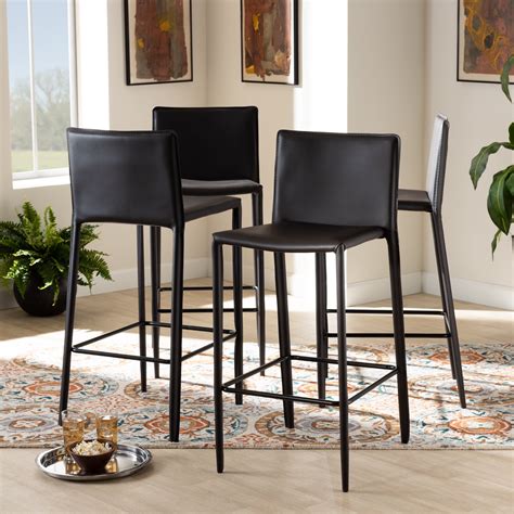 Brown Leather Bar Stools Counter Height at Sandra Willis blog