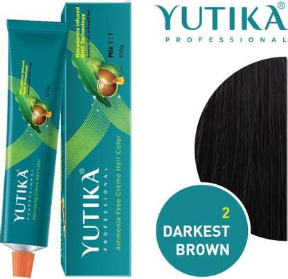 Yutika Professional Creme Hair Color , Darkest Brown 2.0 - Price in ...