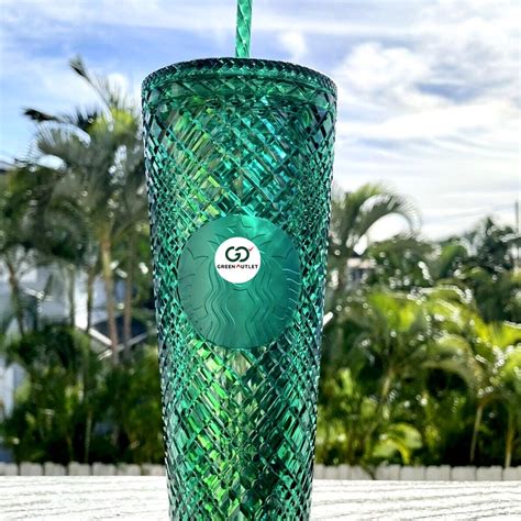 Ly nước Starbucks 24oz classic green jeweled cold cup - Green Outlet Mua Sắm Giá Tốt