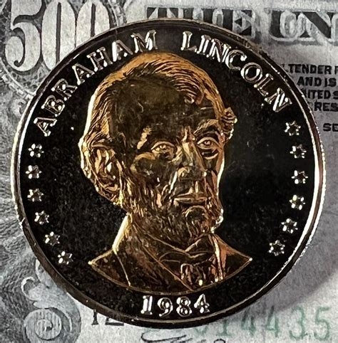 1984 Abraham Lincoln Double Eagle Commemorative Coin 175th Anniversary ...