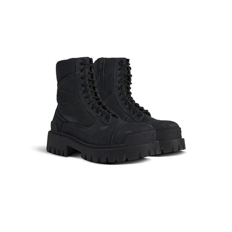 Men's Combat Strike Boot in Black | Balenciaga US