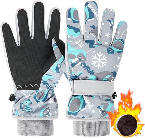 Caudblor Ski Gloves For Kids, Waterproof Winter Gloves For Boys Girls ...