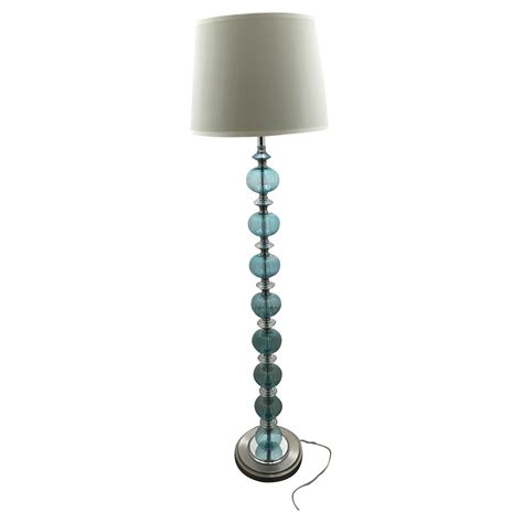 Pier 1 Aqua Glass Floor Lamp - AptDeco