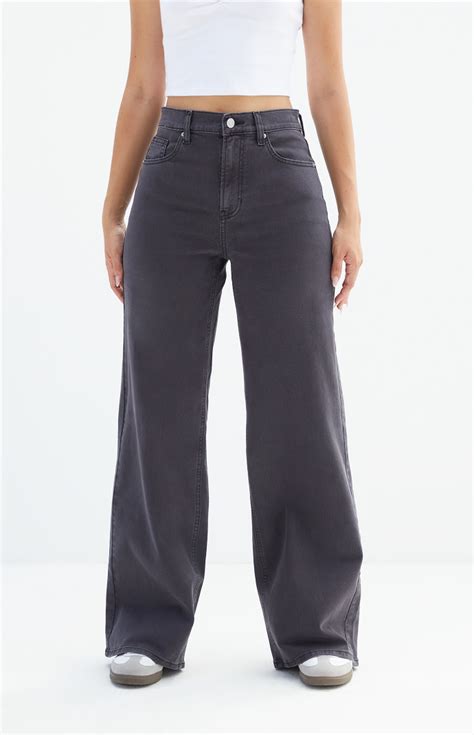 Pacsun Nora Stretch Black Wide Leg Jeans | Pacsun
