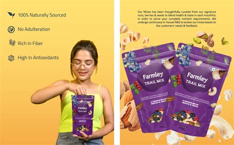 Farmley Premium Trail Mixed Dry Fruit & Healthly Snacks Contains Almond ...