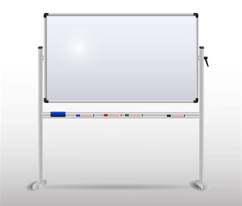 Tableau blanc vide avec gomme et stylo marqueur illustration 3d isolée ...