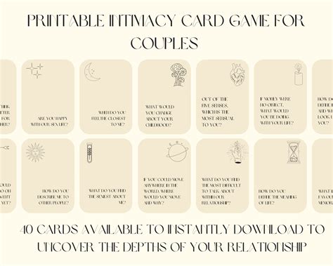 Printable Couples Intimacy Card Game | Valentine’s Day Card Game ...