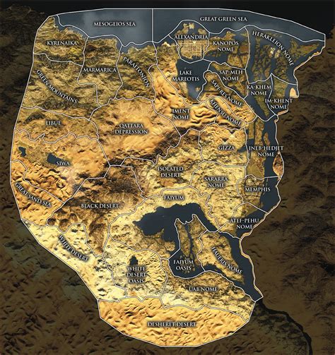 Карта Древнего Египта / Assassin’s Creed: Origins