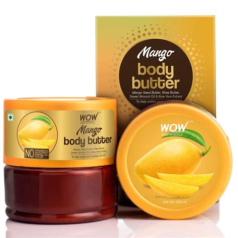 WOW Skin Science Mango Body Butter - No Parabens, Silicones, Mineral ...