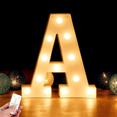 Buy WHATOOK Led Letter Marquee 26 Alphabet Remote Letters Light Wall ...