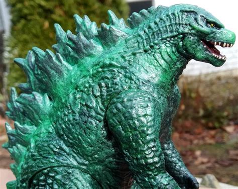 Godzilla 2019 6" Figure Repaint (custom "bio-glow Green" Color Scheme ...