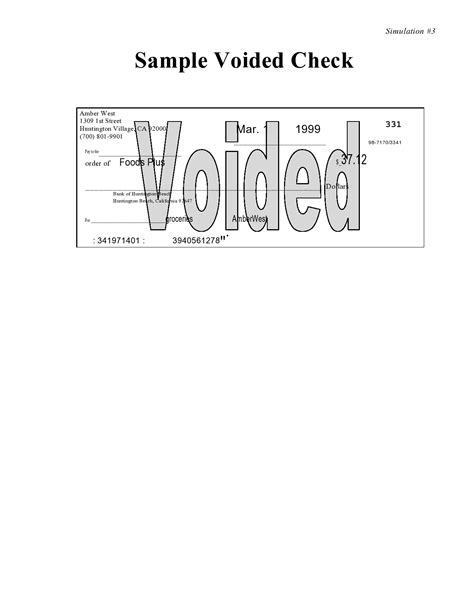 17 Voided Check Templates [Free] - TemplateArchive