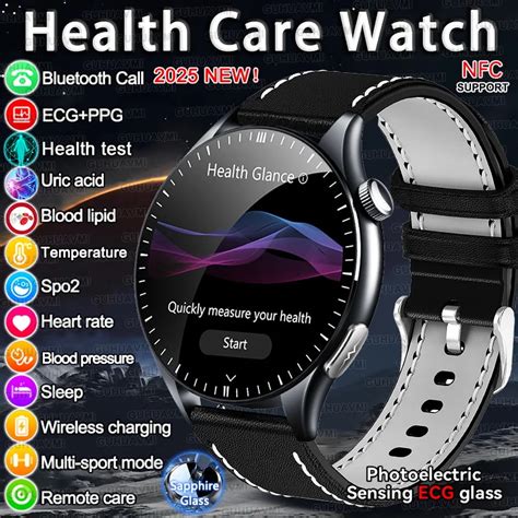 Новые смарт-часы Health Care 2025 с ЭКГ+ВСР+NFC для анализа состояния ...