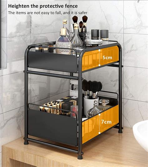 Buy 2-Tier Under Sink Organizers and Storage,ShowTop Countertop Sliding ...