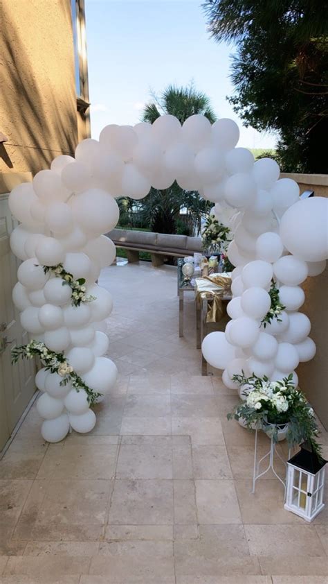 engagement party balloon arch