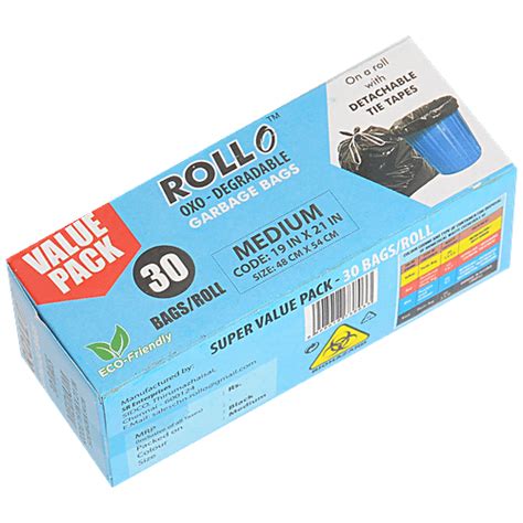 Buy ROLLO Garbage Bag On Roll - Medium, Eco-Friendly, Suitable For Dry ...