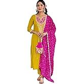 Naixa Women's White Georgette Embroidered Worked Straight Kurta with ...