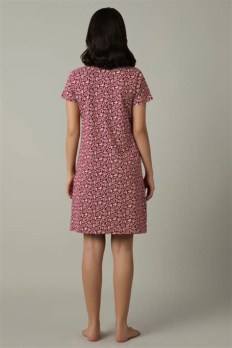 Buy Comfort Sleep Dress - Two Tone Floral Print | amanté