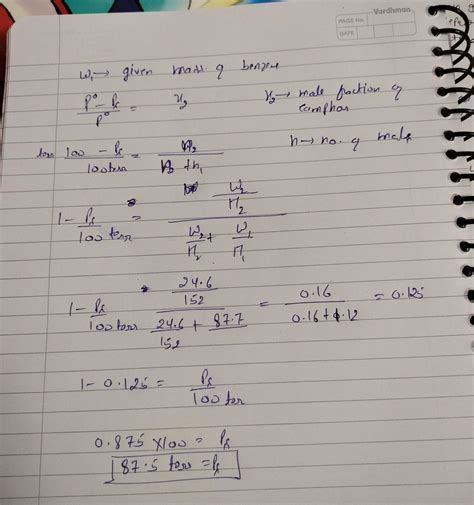 The vapor pressure of pure benzene (c6h6) is 100. torr at 26.1 o\r\nc ...