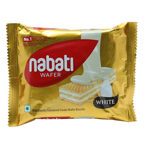 Nabati White Vanilla Flavour Cream Wafer Biscuit, 30g Pack : Amazon.in ...
