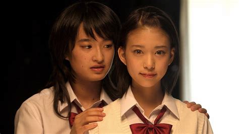 Check out their first kiss in Japanese lesbian film "Schoolgirl Complex".