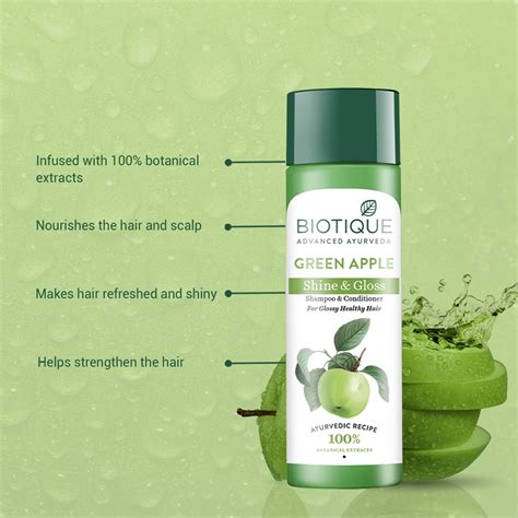 Green Apple Smooth Hair Shampoo & Conditioner | Biotique