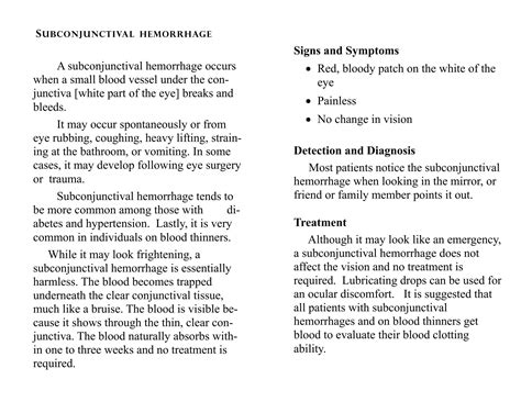 Subconjunctival hemorrhage by Dr. Michael Duplessie Eye Doctor | PDF