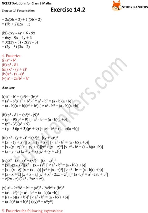 Image result for Class 8 Math Chapter 3 Factorization