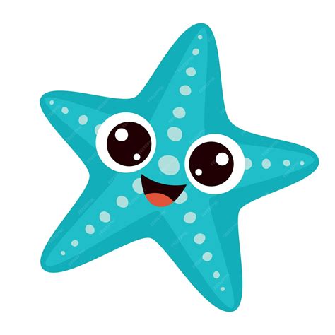Dibujo de dibujos animados de una estrella de mar | Vector Premium